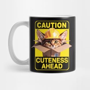 Abyssinian Cat Wearing Hardhat Mug